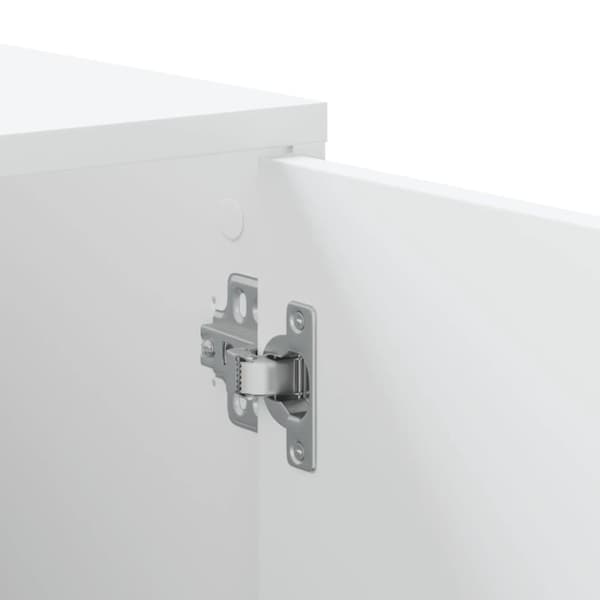 vidaXL Hjørneskap hvit 200x40x45 cm konstruert tre