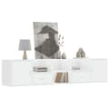 Miniatyrbilde 2 av 11: vidaXL Hjørneskap hvit 200x40x45 cm konstruert tre
