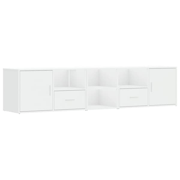 vidaXL Hjørneskap hvit 200x40x45 cm konstruert tre