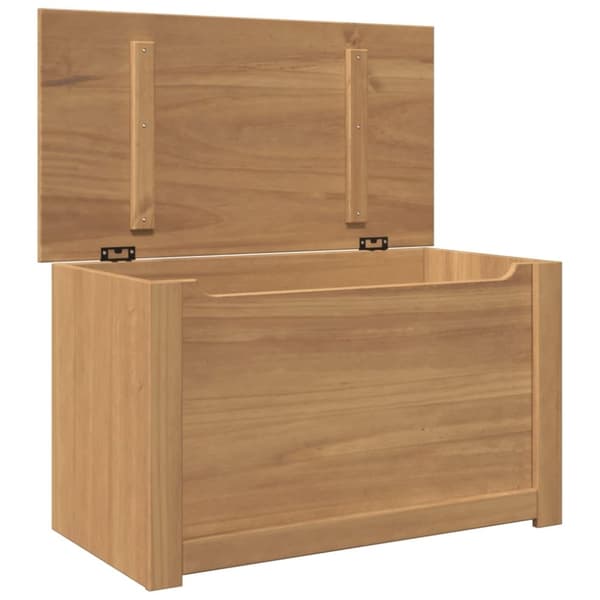 vidaXL Förvaringslåda med lock Panama 79x42x46 cm massiv furu