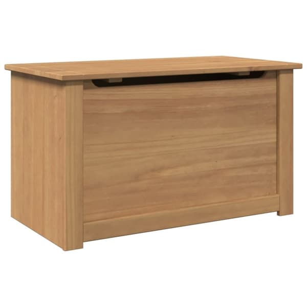 vidaXL Förvaringslåda med lock Panama 79x42x46 cm massiv furu