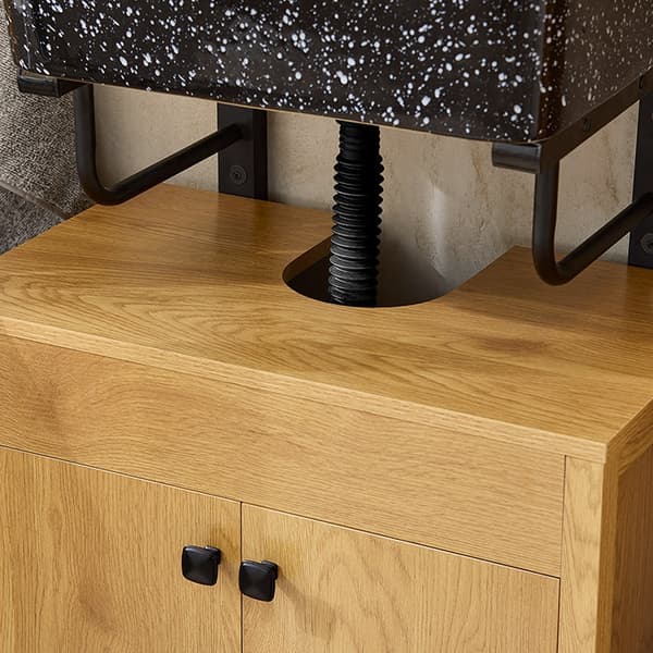 Rootz badeværelsesopbevaringsskab - Skab under vask - Organizer - Justerbar hylde - MDF,E1 - PB,E1 - Vægt 13,8 kg - 60 cm x 60 cm x 35 cm