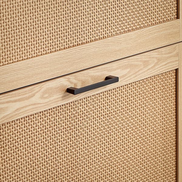 Rootz-kenkäkaappi - Sisääntulon järjestäjä - Kenkäsäilytys - MDF(PDF) - PVC-rottinki - Metalli - 60cm x 127cm x 24cm