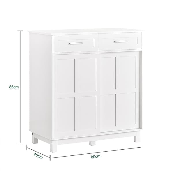 Rootz Skoskåp - Skoställ - Skoorganisator - MDF(E1) - 80cm x 85cm x 40cm - 25kg - 75kg Lastkapacitet