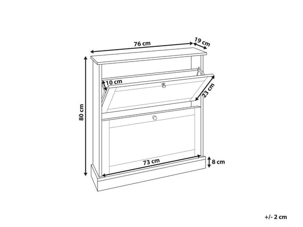 Skooppbevaringsskap Hvit Sponplate Ben 2 rom Moderne Design Hall