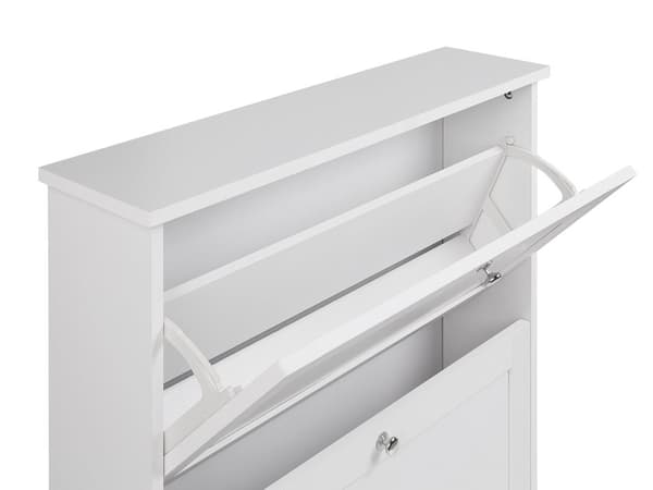 Skooppbevaringsskap Hvit Sponplate Ben 2 rom Moderne Design Hall