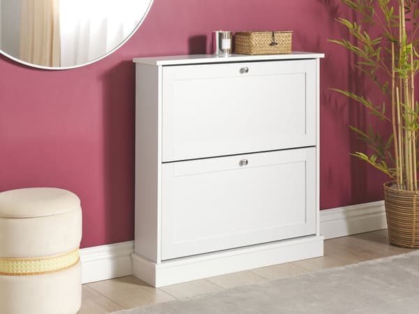 Skooppbevaringsskap Hvit Sponplate Ben 2 rom Moderne Design Hall