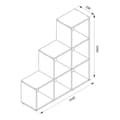 Miniatyrbild 3 av 4: VICCO Staircase Hylla - Svart med gröna kanter - 6 Fack Divider Unit
