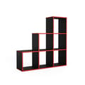 Miniatyrbild 2 av 4: VICCO Staircase Hylla - Svart med gröna kanter - 6 Fack Divider Unit