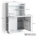 Miniatyrbild 3 av 4: Sekreterare - VICCO - Alena - Vit - Kontorsmöbler - Arkivskåp - PC-bord
