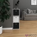 Miniatyrbild 1 av 4: HYLDA VICCO separationsenhet 9 vita fack fristående hylla bokhylla skrivbordshylla