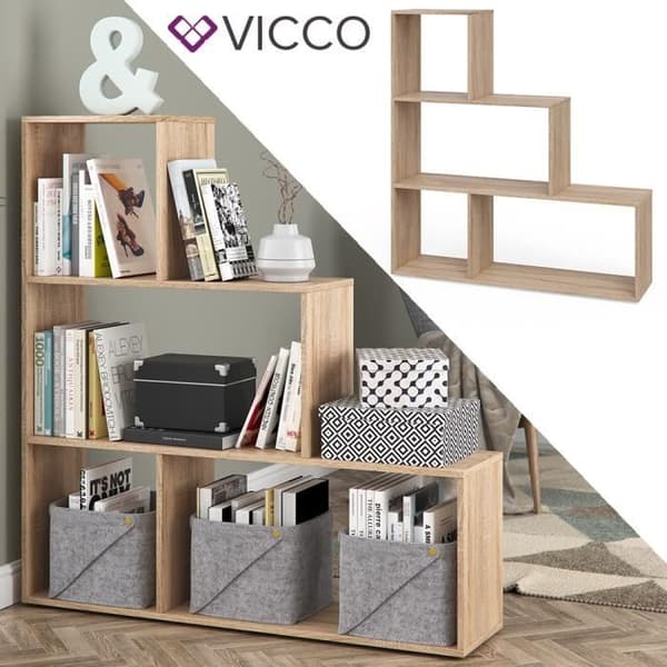 Vicco Asym Star Hylla med 4 fack Sonoma Garderobsförvaring