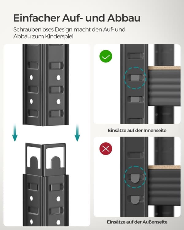 Rootz Garageopbevaringsstativ - Reolsystem - Heavy-Duty Organizer - Forstærket stål - Justerbare hylder - 180cm x 90cm x 40cm