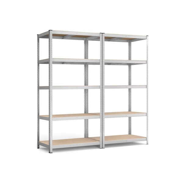 Rootz Garageopbevaringshylder - Kraftig opbevaringsstativ - Stålramme - Justerbare hylder - Rustbestandig - 200 cm x 100 cm x 50 cm