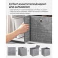 Miniatyrbild 7 av 8: Rootz Set med 6 fläckiga grå förvaringslådor - Kartongförpackningar - Non-Woven Bins - Heavy-Duty - 33cm x 33cm x 33cm