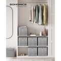 Miniatyrbild 2 av 8: Rootz Set med 6 fläckiga grå förvaringslådor - Kartongförpackningar - Non-Woven Bins - Heavy-Duty - 33cm x 33cm x 33cm