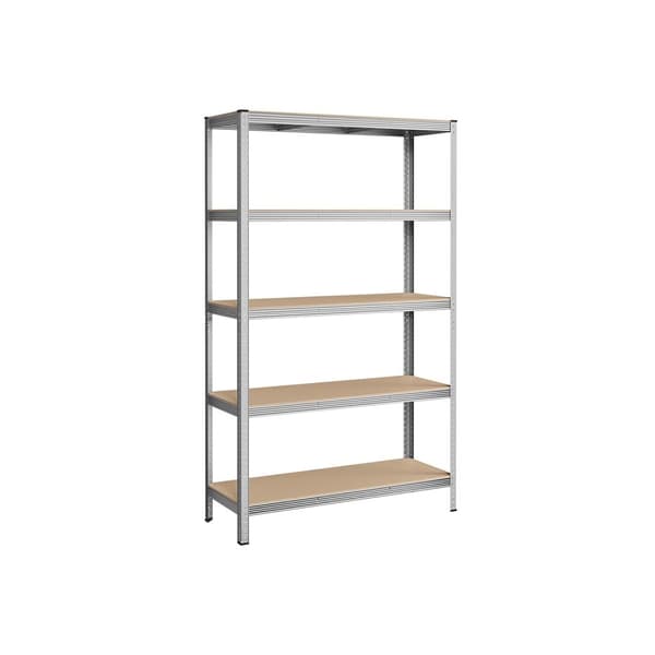 Rootz garageopbevaringsstativ - Utility-hylde - Reolsystem - Stålramme - MDF-hylder - Rustbestandig - 200 cm x 120 cm x 60 cm