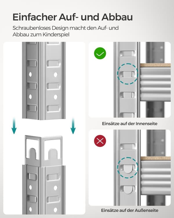 Rootz Garageopbevaringsstativ - Stålreolsystem - Justerbare hylder - Stærk støtte - Rustbestandig - 200 cm x 100 cm x 50 cm