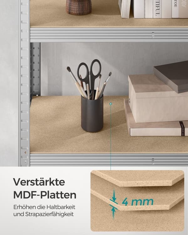 Rootz Garageopbevaringsstativ - Stålreolsystem - Justerbare hylder - Stærk støtte - Rustbestandig - 200 cm x 100 cm x 50 cm
