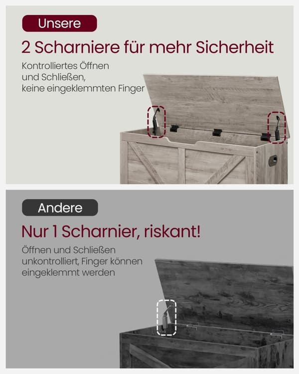 Rootz skobænk med sæde - Greige broget spånplade - Entryway Organizer - 40 cm x 100 cm x 46 cm - 19,5 kg - Maks. kapacitet 136 kg