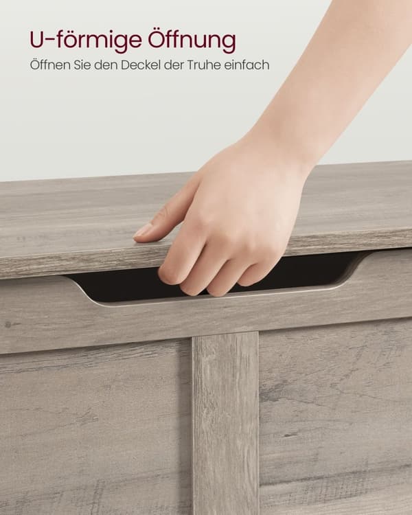 Rootz skobænk med sæde - Greige broget spånplade - Entryway Organizer - 40 cm x 100 cm x 46 cm - 19,5 kg - Maks. kapacitet 136 kg