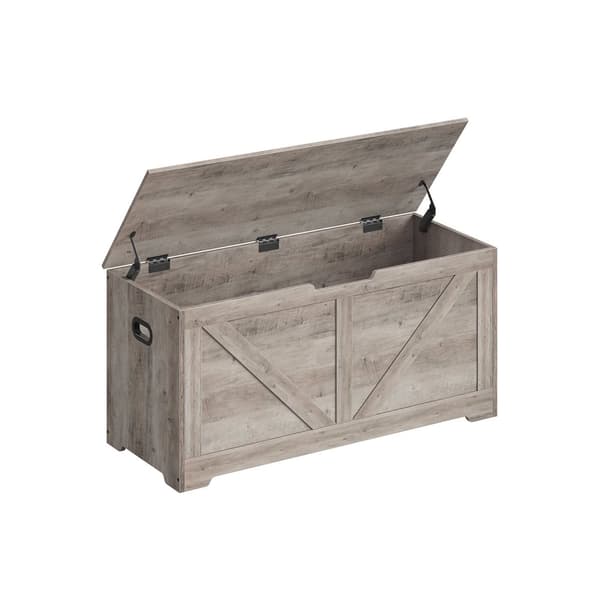 Rootz skobænk med sæde - Greige broget spånplade - Entryway Organizer - 40 cm x 100 cm x 46 cm - 19,5 kg - Maks. kapacitet 136 kg