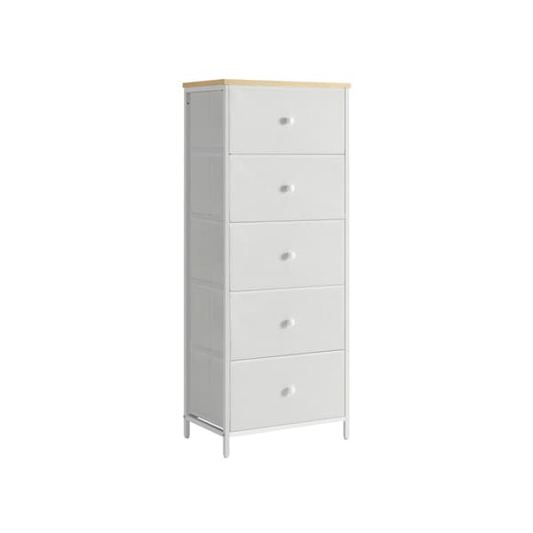 Rootz-säilytyskaappi - Järjestäjä - Lipasto - Lastulevyrakenne - 29,8cm x 45cm x 112,3cm - Camel Yellow Cream White - Kapasiteetti 68kg