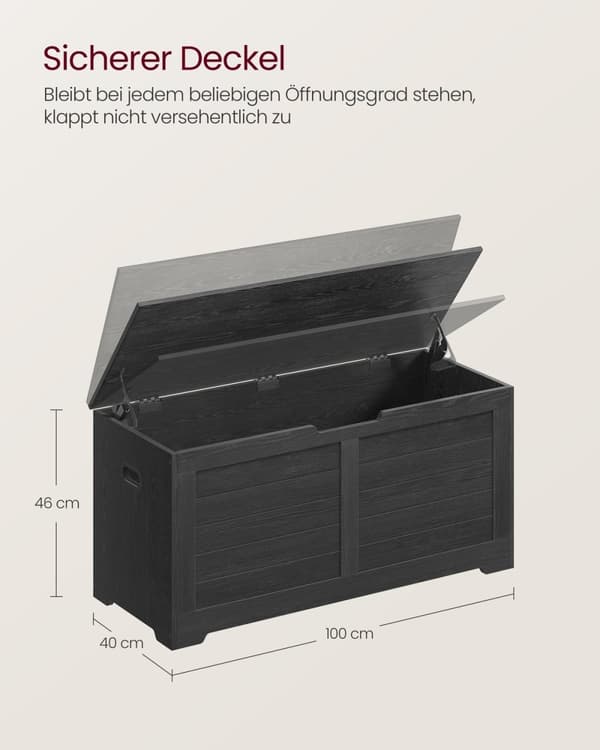 Rootz-kenkäpenkkijärjestäjä - Sisääntulon säilytystila - Lastulevy - Materiaali - 40 cm x 100 cm x 46 cm - Ebony Black - 136 kg Suurin kuormitus - 19,