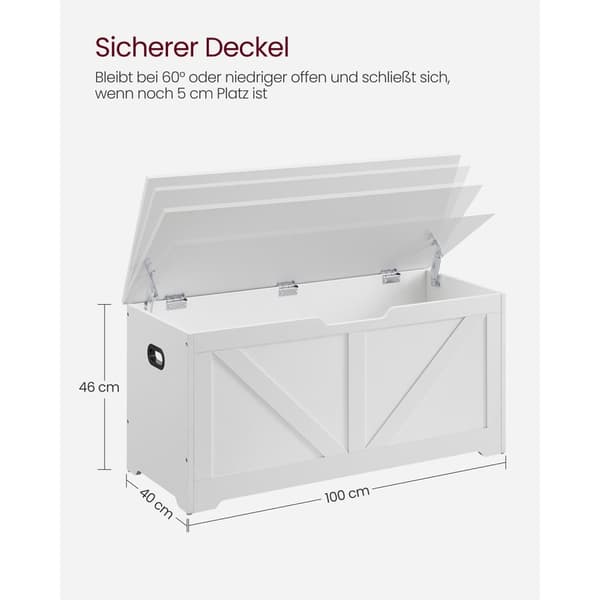Rootz Skobänk med sits - Entréorganisator - Förvaringsbänk - Spånskiva - 40 cm x 100 cm x 46 cm - Matt vit - 136 kg Kapacitet - 19,5 kg - Enkel monter