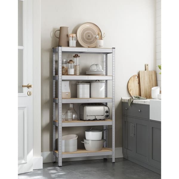 Rootz Opbevaringsstativ - Reol - Metalstativ - Galvaniseret stål - 30 cm x 75 cm x 150 cm - Heavy Duty - 130 kg Belastningskapacitet