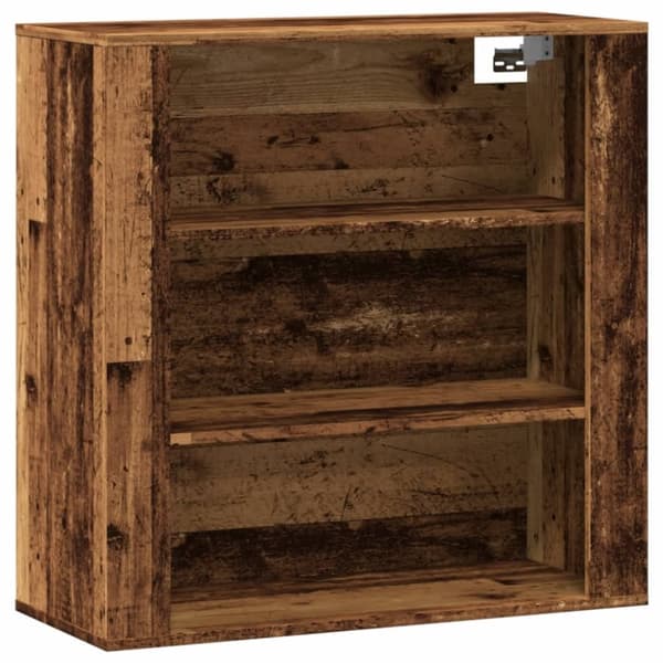 vidaXL vægskab 80x33x80 cm konstrueret træ gammelt træ-look