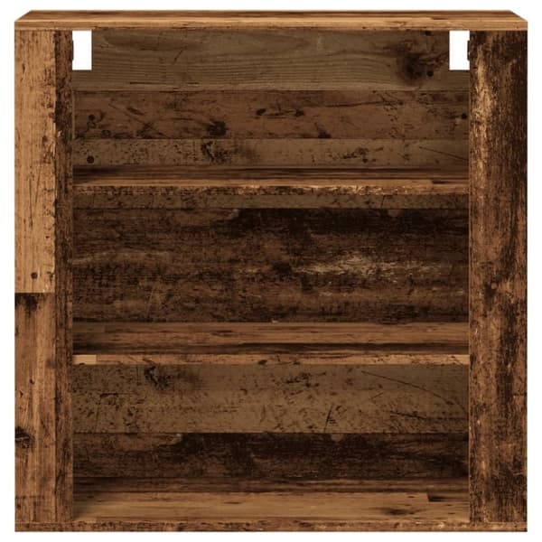 vidaXL vægskab 80x33x80 cm konstrueret træ gammelt træ-look