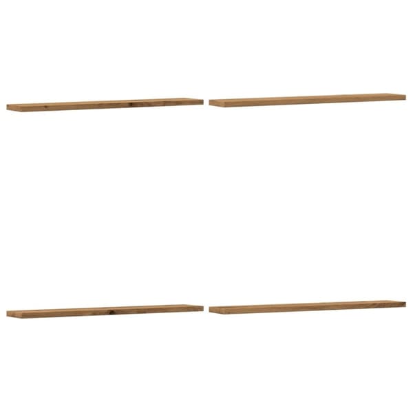 vidaXL væghylder 4 stk. 60x20x1,5 cm konstrueret træ kunsteg
