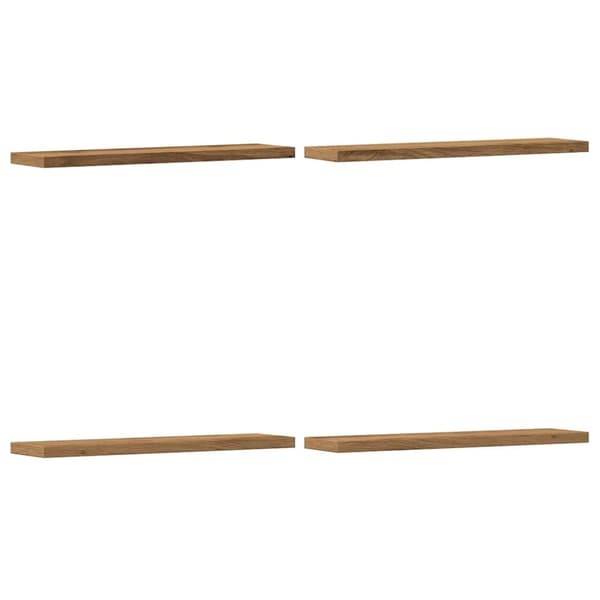 vidaXL væghylder 4 stk. 40x10x1,5 cm konstrueret træ kunsteg