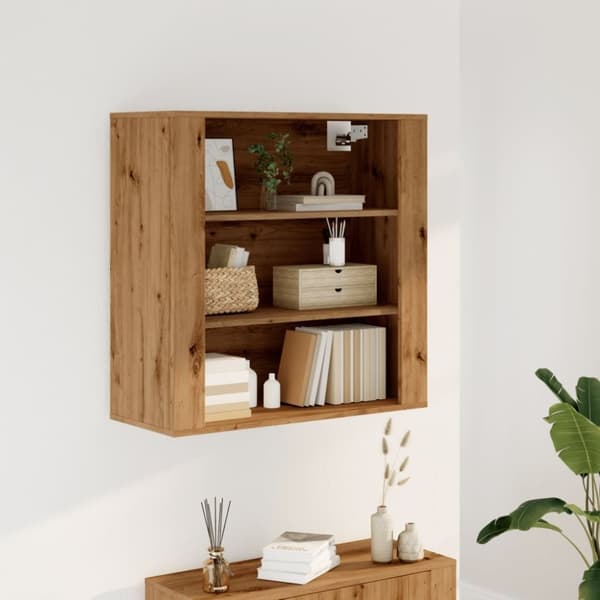 vidaXL Seinäkaappi artesaani tammi 80x33x80 cm tekninen puu
