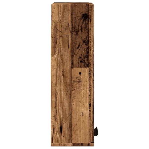 vidaXL væghængt badeværelsesskab 32x20x67 cm antikt træ
