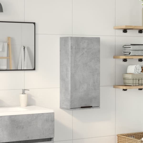 vidaXL Vegghengt baderomsskap betonggrå 32x20x67 cm