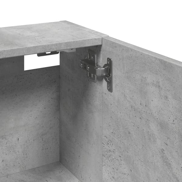 vidaXL Vegghengt baderomsskap betonggrå 32x20x67 cm