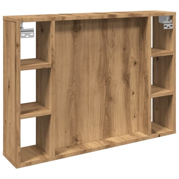vidaXL Sminkebord med LED artisan eik 76x15x55 cm konstruert tre