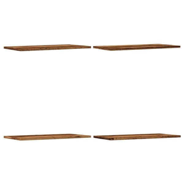 vidaXL Vegghyller 4 stk gammelt tre 60x30x1,5 cm konstruert tre