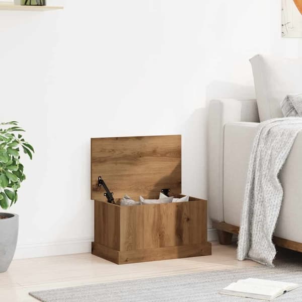 vidaXL Oppbevaringsboks artisan eik 30x50x28 cm konstruert tre