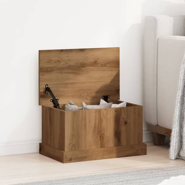 vidaXL Oppbevaringsboks artisan eik 30x50x28 cm konstruert tre