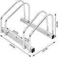 Miniatyrbillede 3 af 8: Rootz galvaniseret jern cykelstativ - Cykelholder - Hjulstativ - Ridse- og vejrbestandig - Universal Fit - Pladsbesparende - 16 mm x 35-55 mm