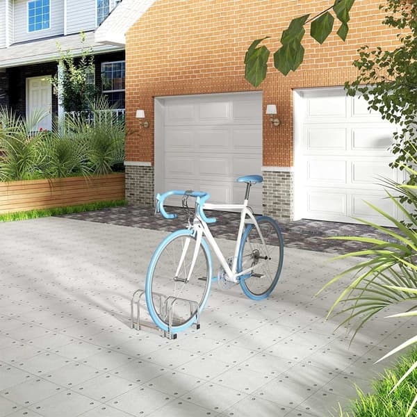 Rootz galvaniseret jern cykelstativ - Cykelholder - Hjulstativ - Ridse- og vejrbestandig - Universal Fit - Pladsbesparende - 16 mm x 35-55 mm