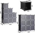 Miniatyrbillede 3 af 8: Rootz Modular 9 Cube Opbevaringshylde - Skostativ - Stabelbar Organizer - Pladsbesparende - Vandtæt - 35x35x35 cm