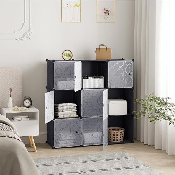 Rootz Modular 9 Cube Opbevaringshylde - Skostativ - Stabelbar Organizer - Pladsbesparende - Vandtæt - 35x35x35 cm