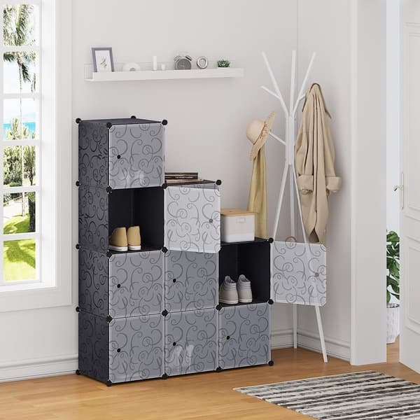 Rootz Modular 9 Cube Opbevaringshylde - Skostativ - Stabelbar Organizer - Pladsbesparende - Vandtæt - 35x35x35 cm