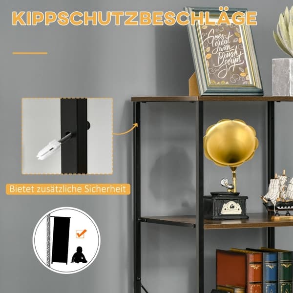 Rootz Fritstående opbevaringshylde - Kommode - Tøjstativ - Organizer - Industriel stil - 44cm x 40cm x 155cm