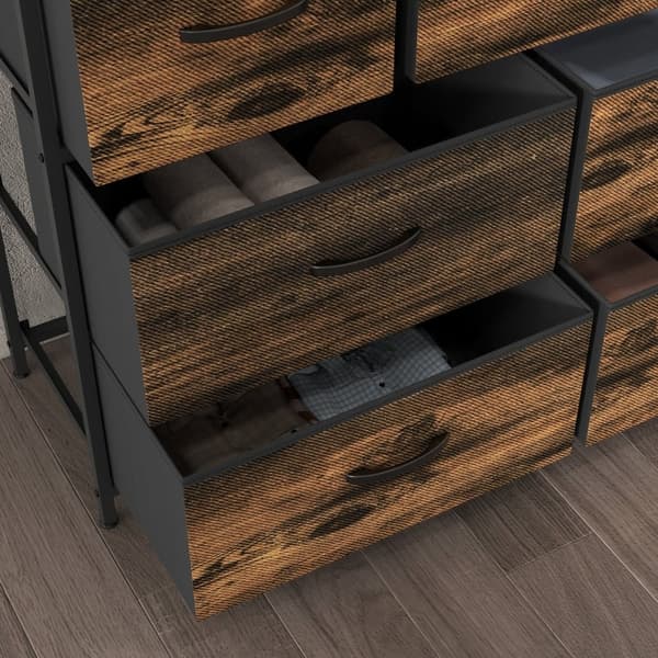 Rootz stofskuffekiste - Skænk - Organiseringsmøbler - Melaminbelagt top - Stabil stålramme - 98cm x 29cm x 85cm