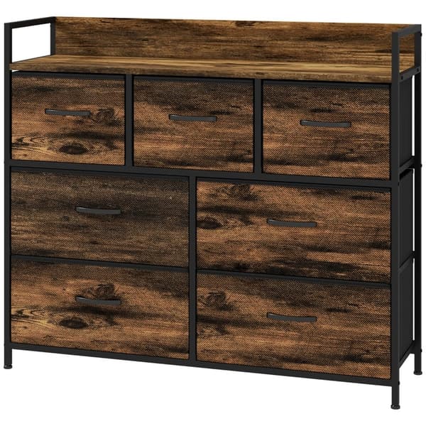 Rootz stofskuffekiste - Skænk - Organiseringsmøbler - Melaminbelagt top - Stabil stålramme - 98cm x 29cm x 85cm